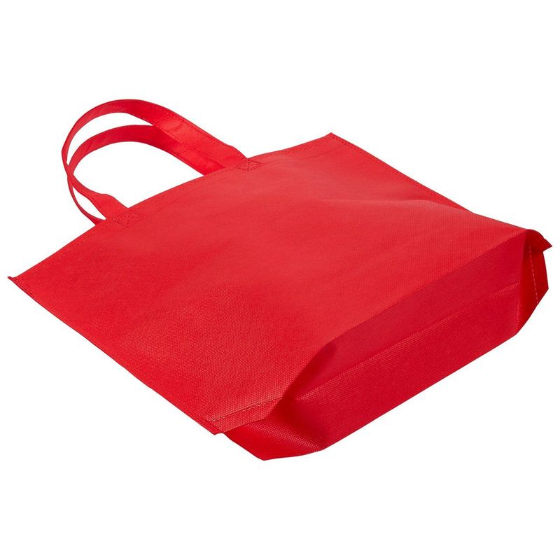 Reusable Shopping Bags Non Woven Red 10 x 4 x 10 Inches-Case of 50