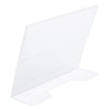 Slanted Sign Holder - 6-Pack 5 x 7 Inches Clear Plastic Desktop Picture Frame, Acrylic Ad Frame, Horizontal Slant Back Menu Holder, for Photos, Brochures, Restaurants, Cafes, Bars, Exhibition Booths