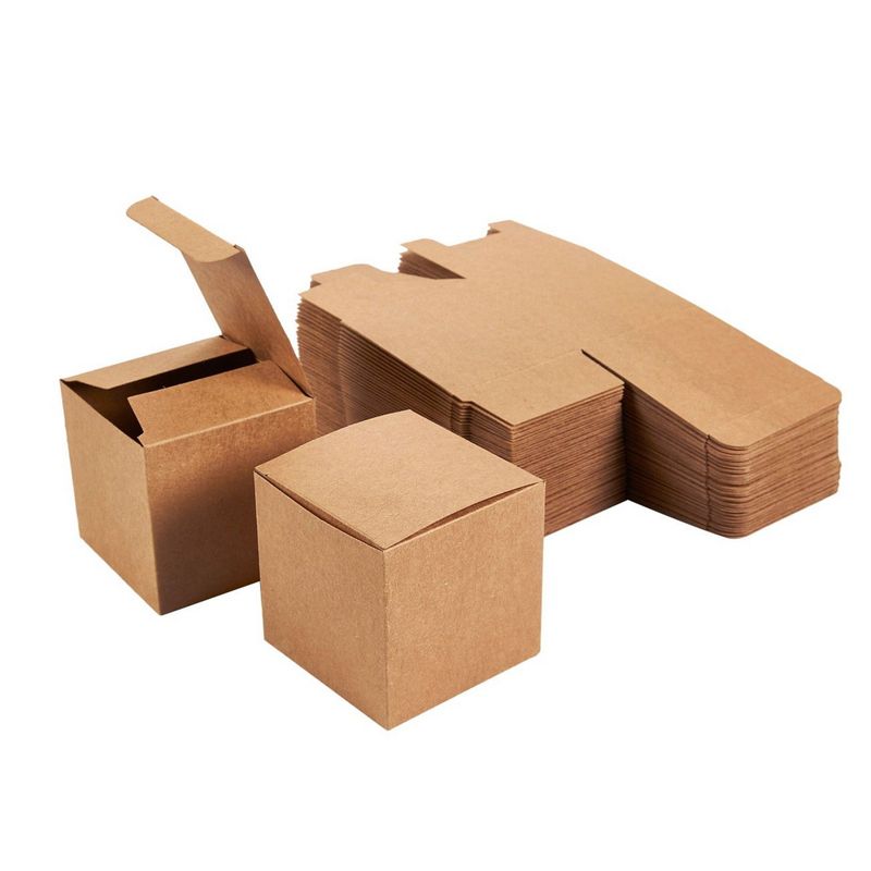 Small Kraft Gift Boxes Bulk for Party Favor Business Gifts, (100