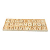 Wooden Alphabet Letters with Storage Tray, Wood ACBs for Learning, Decor (104 Pieces)