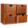 Juvale Vintage Wooden Desk Organizer with 4 Drawers (10.25 x 3.8 in.)