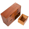 Juvale Vintage Wooden Desk Organizer with 4 Drawers (10.25 x 3.8 in.)