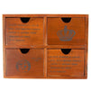 Juvale Vintage Wooden Desk Organizer with 4 Drawers (10.25 x 3.8 in.)