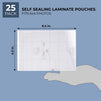 Juvale 25-Count Self-Seal Laminating Pouches for 4 x 6 Photos, Glossy Finish, 6.4 x 4.5 Inches