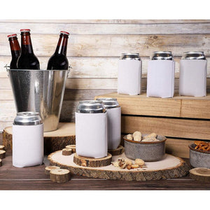 Juvale 24-Pack Blank White Beer Can Insulated Neoprene Sleeve Bottle Covers for DIY Customization