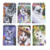 Juvale Cute Cat Mini Notebook, Spiral Notepad, Kitten Party Supplies (55 Sheets, 24 Pack)