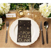 Festive Cocktail Napkins, Gold Foil (4 x 8 Inches, 50 Pack)