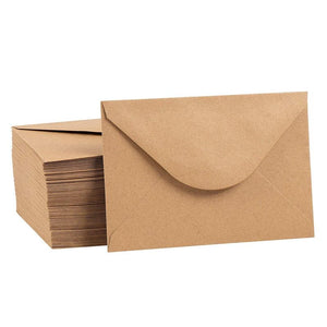 100 Pack Brown Kraft Grocery Bag Paper A4 Envelopes for 4 x 6 Greeting Cards and Invitation Announcements - Value Pack Envelopes - 4.2 x 6.2 Inches - 100 Count