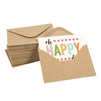 100 Pack Brown Kraft Grocery Bag Paper A4 Envelopes for 4 x 6 Greeting Cards and Invitation Announcements - Value Pack Envelopes - 4.2 x 6.2 Inches - 100 Count