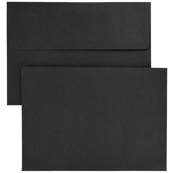 Juvale Black A7 Square Flap Envelopes for 5 x 7 Cards (5.25 x 7.25 in, 50-Pk)