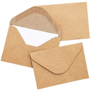 Juvale 100-Count Gift Card Envelopes, Brown Kraft Mini Small Envelope for Business Cards, Small Note Cards, 4.1 x 2.75 Inches