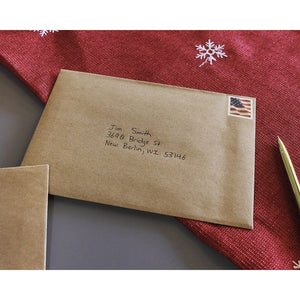 100 Pack A7 Brown Envelopes for 5x7 Cards, Self-Adhesive Flap for