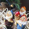 Mini Garden Gnome Statue Set in for Fairy Gardens, Home Decor (4 in, Set of 6)