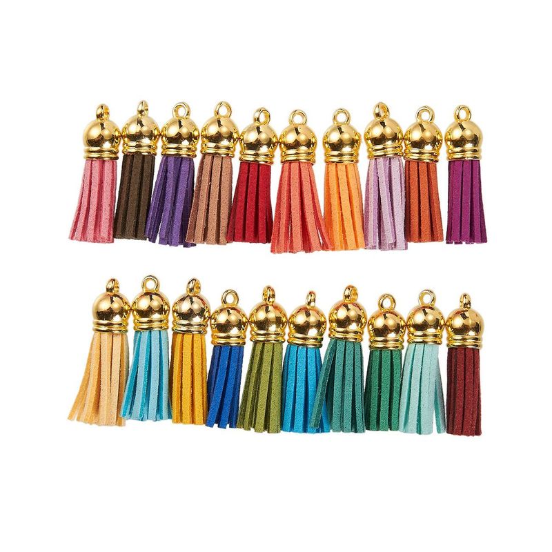 100 Pieces Keychain Tassels Bulk Multi Colored Tassel Pendants for