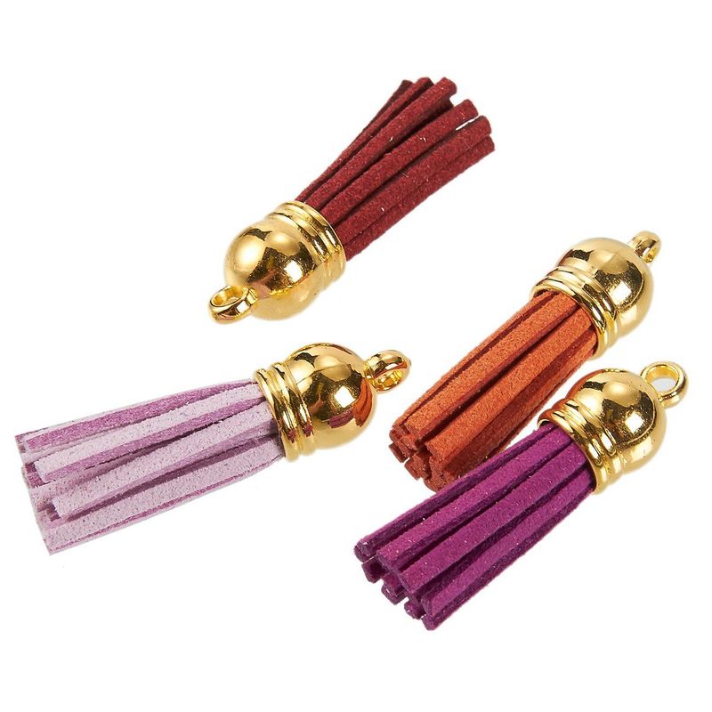 100 Pieces Keychain Tassels Bulk Multi Colored Tassel Pendants for