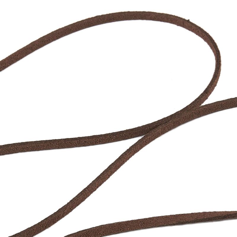 Flat Leather Cord for Jewelry Making, Faux Suede Beading Cord (0.08 in, 100 Yd)