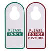 Do Not Disturb Sign - 12-Pack Do Not Disturb, Please Knock Door Hanger, Double Sided Plastic Door Knob Hanger for Privacy, Ideal for Home, Hotel Rooms, B&B, (3.5 x 9.8 in.)