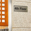 Floor Number Signs - 4-Pack Metal Floor Signs, Aluminum Signs for First, Second, Third, Fourth Floor, Self-Adhesive, Ideal for School, Office, Retail Space, 4.7 x 11 Inches