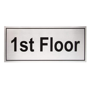 Floor Number Signs - 4-Pack Metal Floor Signs, Aluminum Signs for First, Second, Third, Fourth Floor, Self-Adhesive, Ideal for School, Office, Retail Space, 4.7 x 11 Inches