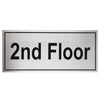 Floor Number Signs - 4-Pack Metal Floor Signs, Aluminum Signs for First, Second, Third, Fourth Floor, Self-Adhesive, Ideal for School, Office, Retail Space, 4.7 x 11 Inches