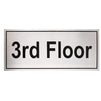 Floor Number Signs - 4-Pack Metal Floor Signs, Aluminum Signs for First, Second, Third, Fourth Floor, Self-Adhesive, Ideal for School, Office, Retail Space, 4.7 x 11 Inches