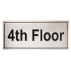 Floor Number Signs - 4-Pack Metal Floor Signs, Aluminum Signs for First, Second, Third, Fourth Floor, Self-Adhesive, Ideal for School, Office, Retail Space, 4.7 x 11 Inches