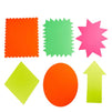 18 Pieces Neon Poster Board Cutout in 6 Shapes for School Project & Sale, 11 x 14
