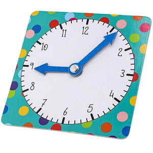 Juvale 12-Pack Learn to Tell Time Teaching Clock for Kids and Students, 2 Designs, 4.5 Inches