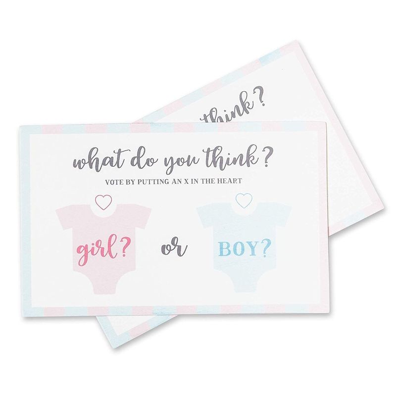 Juvale Baby Gender Reveal Board Game with 120 Girl or Boy Voting