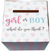 Juvale Gender Reveal Baby Shower Party Voting Box with 50 Ballot Cards Set, Pink and Blue, 8 Inches