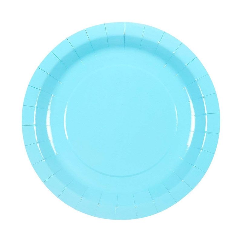 Teal Dinnerware Set, Includes Paper Plates, Cups, and Napkins (Serves 24, 72 Pieces)