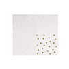 Valentine's Paper Napkins for Party Supplies (White, Gold Foil, 5 In, 50 Pack)
