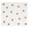 Cocktail Napkins - 50-Pack Gold Foil Star Disposable Paper Napkins, 3-Ply, Birthday, Bridal Shower Party Decoration Supplies, Folded 5 x 5 Inches