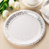 Silver Disposable Plates - 48-Pack Metallic Silver Foil Polka Dot Paper Party Plates, 9-Inch Round Lunch Plates, Dessert, Appetizer, For Wedding, Bridal Shower, Birthday Party Supplies