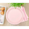 Disposable Dinnerware Set - 24-Set Paper Tableware - Dinner Party Supplies for 24 Guests, Including Paper Plates, Napkins and Cups, Pink