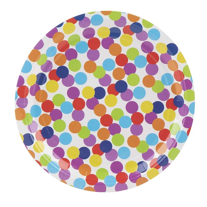 Polka Dot Party Bundle, Includes Plates, Napkins, Cups, and Cutlery (24 Guests,144 Pieces)