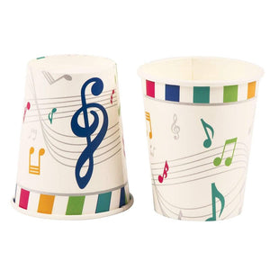 Music Party Supplies, Paper Plates, Napkins, Cups and Plastic Cutlery (Serves 24, 144 Pieces)