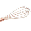 Balloon Whisk - Stainless Steel Copper Coated Wire Whisk, Egg Whisk for Blending, Whisking, Beating, Stirring, Rose Gold, 12 Inches