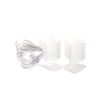 Mini Appetizer Plates and Tear Drop Spoons for Weddings (Clear, 72 Pieces)