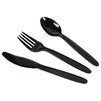 Black and White Party Bundle, Includes Plates, Napkins, Cups, and Cutlery (Serves 48, 288-Pieces)