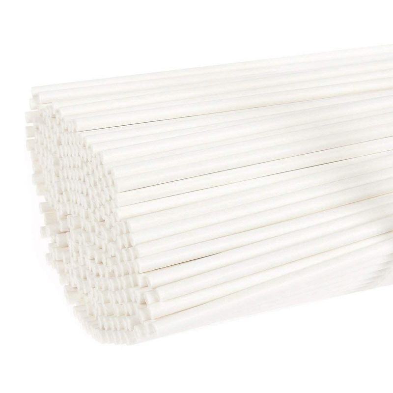 Babycakes 6-Inch Paper Treat Sticks, 50-Count, White