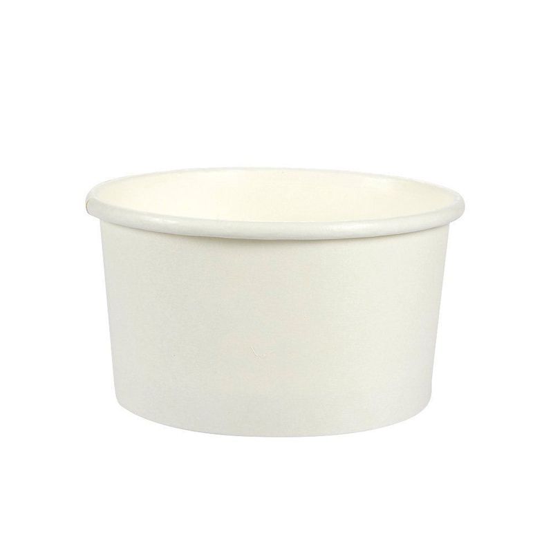 Ice Cream Sundae Cups, Disposable Dessert Bowls (White, 8 oz., 100 Pack)
