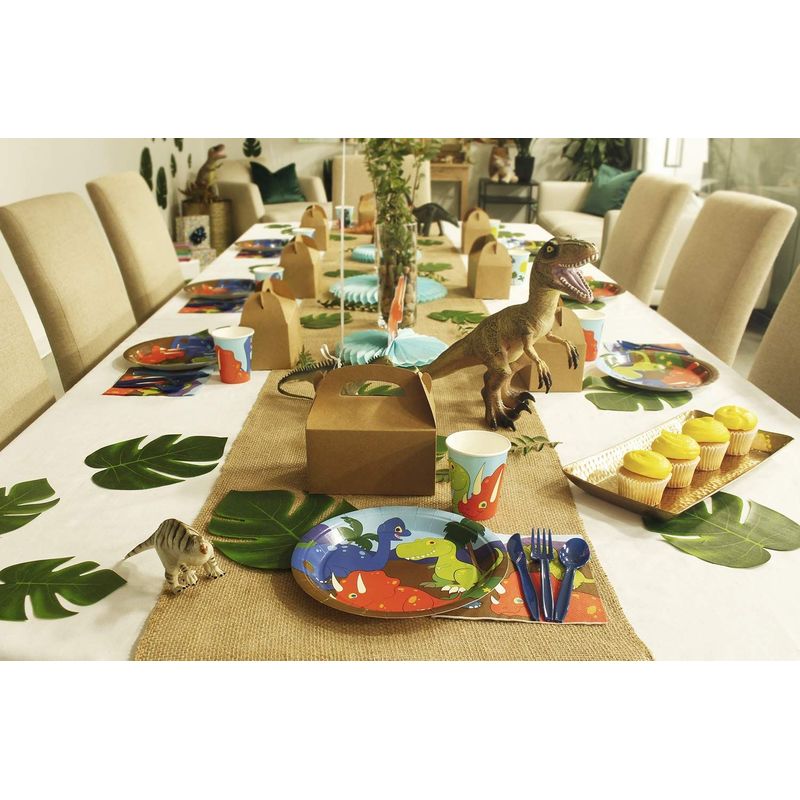 Juvale 144-piece Jurassic Dinosaur Birthday Party Supplies, Includes  Dinosaur Napkins, Plates, Cups, And Cutlery, 24 Guests : Target