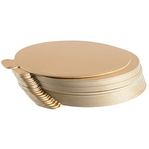 Mini Cake Boards, Gold Dessert Plates (3.5 in., 100 Pack)