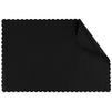 100-Pack Paper Placemats - Black Bulk Disposable Placemats, Colored Tabletop Mats with Wavy Scalloped Edge, Birthday Party Supplies, Graduation, Black Party Decoration, 14 x 10 Inches