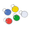 Paper Key Tags - 100 Pack Paper Key ID Label Name Tags with Split Ring, Keychain, Rim Tag, Small Coded Key Chain Keyring Set for Kids Backpack, Luggage, Pets, Assorted Colors, 1.2 Inches in Diameter