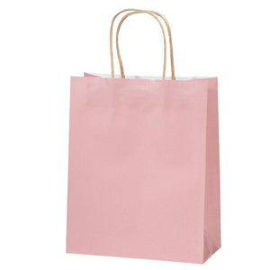 Blush Pink Gift Bags - 15-Pack Glossy Pink Paper Bags with Handle, Wedding Welcome Bags, Medium Sized for Retail, Gifts, Birthday, Bridal Shower Party Favors, 8 x 4 x 10 Inches