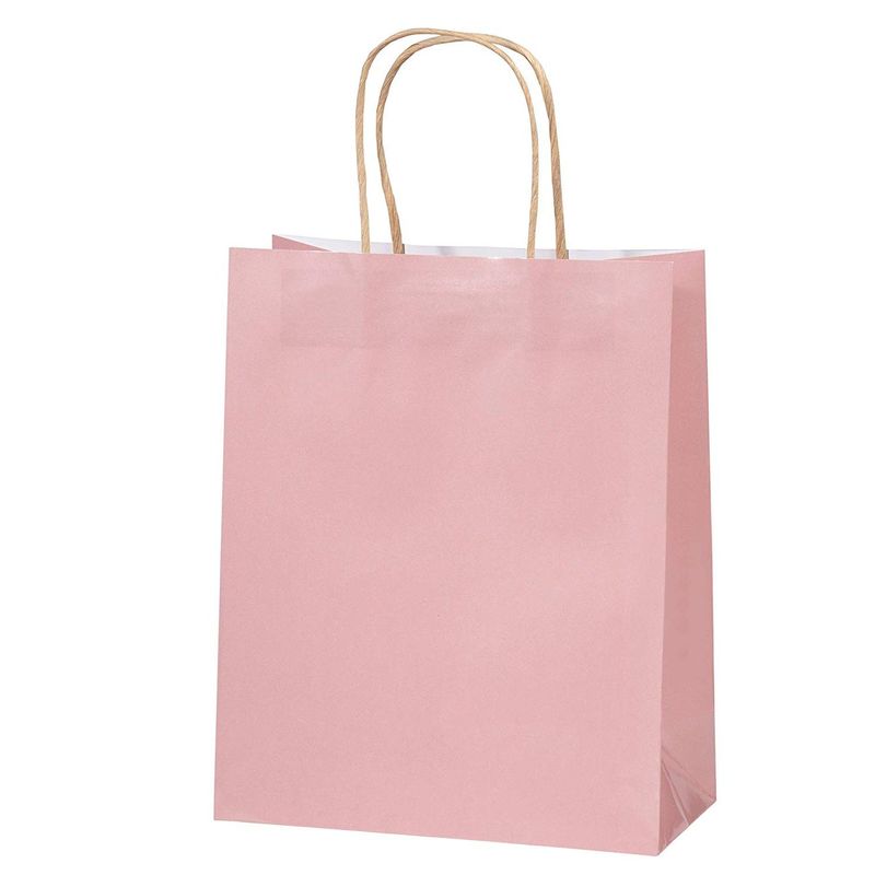 12 x 6 x 12 Medium Bridal Party Clear Vinyl Tote Bags with Pink