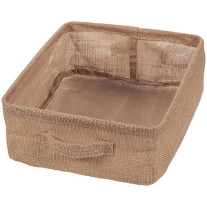 Foldable Storage Bins, Fabric Linen Baskets with Handles (12.2 x 9.7 x 4.5 In, 2 Pack)