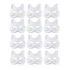 Pack of 12 Paper Mardi Gras Paper Masks - Unleash Your Creativity - Perfect for DIY and Masquerade Party White